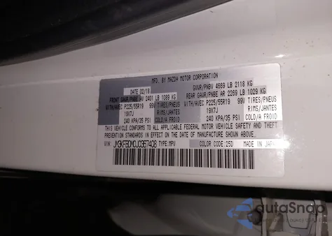 2018 Mazda Cx-5 Grand Touring z USA, uszkodzony, nr VIN JM3KFBDM0J0367408